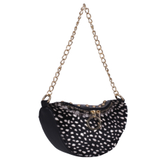 GEANTA BORSETA ZEVO DAMA NEAGRA PIELE NATURALA ANIMAL PRINT DALIA