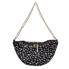 GEANTA BORSETA ZEVO DAMA NEAGRA PIELE NATURALA ANIMAL PRINT DALIA