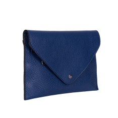 GEANTA BORSETA ZEVO DAMA BLEUMARIN PIELE NATURALA TEXTURATA DALINA