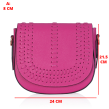 GEANTA ZEVO DAMA FUCSIA PIELE NATURALA MARIME MARE DETALIU CUSATURA DIANDRA