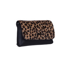 GEANTA BORSETA DAMA ZEVO ANIMAL PRINT LEOPARD 3 IN 1 PIELE NATURALA DORA