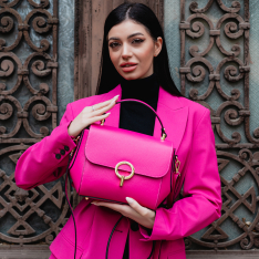  GEANTA ZEVO DAMA FUCSIA PIELE NATURALA EDEN