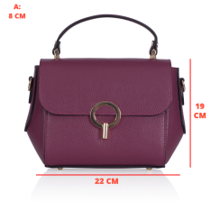  GEANTA ZEVO DAMA VIOLET PIELE NATURALA EDEN