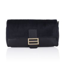 GEANTA ZEVO DAMA NEAGRA PIELE NATURALA SI BLANA PONEI TIP POSTAS ERIKA