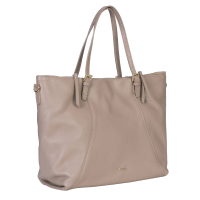 GEANTA ZEVO DAMA CREM PIELE NATURALA TIP SHOPPER FABIANA