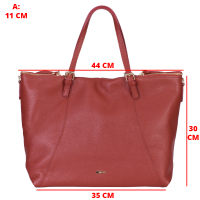 GEANTA ZEVO DAMA CARAMIZIE PIELE NATURALA TIP SHOPPER FABIANA