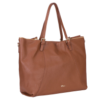 GEANTA ZEVO DAMA CARAMEL PIELE NATURALA TIP SHOPPER FABIANA