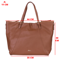 GEANTA ZEVO DAMA CARAMEL PIELE NATURALA TIP SHOPPER FABIANA
