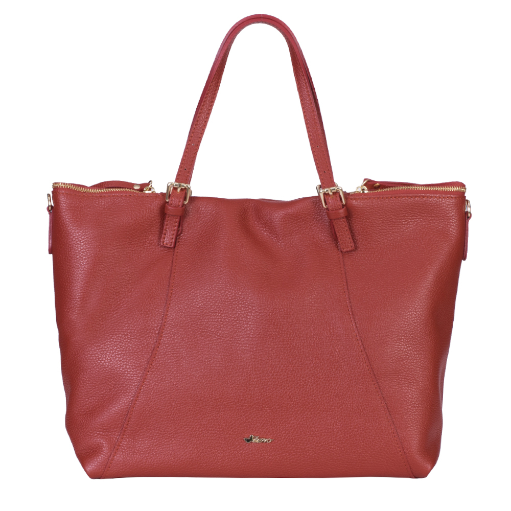 GEANTA ZEVO DAMA CARAMIZIE PIELE NATURALA TIP SHOPPER FABIANA