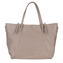 GEANTA ZEVO DAMA CREM PIELE NATURALA TIP SHOPPER FABIANA