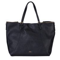 GEANTA ZEVO DAMA NEAGRA PIELE NATURALA TIP SHOPPER FABIANA