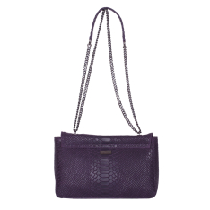 GEANTA ZEVO DAMA MOV PIELE NATURALA INTOARSA PRINT SARPE FLAVIA