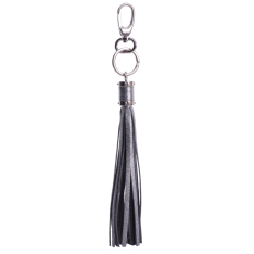 ACCESORIU GEANTA FRANJ ARGINTIU INCHIS GLITTER PIELE NATURALA 