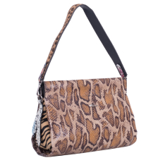 GEANTA ZEVO DAMA CARAMEL PIELE NATURALA PRINT UNICAT CROCODIL MARIME MEDIE GEANINA