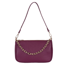 GEANTA ZEVO DAMA VIOLET PIELE NATURALA DETALIU LANT AURIU GEORGIA