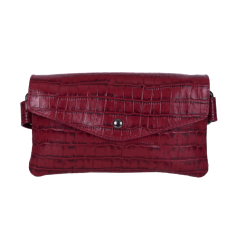 GEANTA BORSETA DAMA ROSIE PIELE NATURALA PRINT CROCODIL GESIA