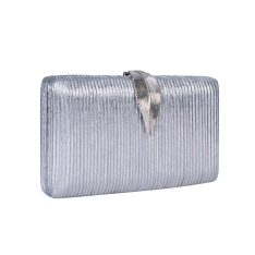 CLUTCH DAMA OCAZIE ARGINTIU DETALIU FRUNZA GINA