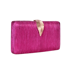 CLUTCH DAMA OCAZIE FUCSIA DETALIU FRUNZA GINA