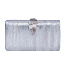 CLUTCH DAMA OCAZIE ARGINTIU DETALIU FRUNZA GINA