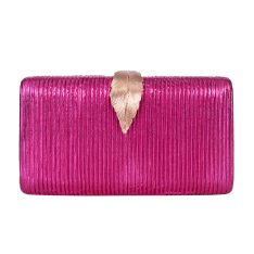 CLUTCH DAMA OCAZIE FUCSIA DETALIU FRUNZA GINA