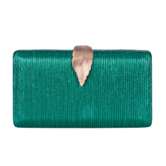 CLUTCH DAMA OCAZIE VERDE DETALIU FRUNZA GINA