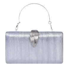 CLUTCH DAMA OCAZIE ARGINTIU DETALIU FRUNZA GINA