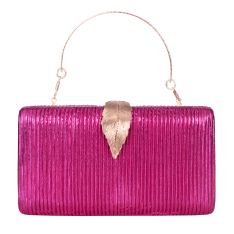 CLUTCH DAMA OCAZIE FUCSIA DETALIU FRUNZA GINA