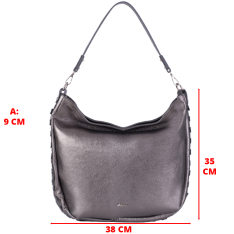 GEANTA ZEVO DAMA BRONZ SHOPPER PIELE NATURALA DETALIU TINTE GLORIA