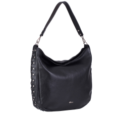 GEANTA ZEVO DAMA NEAGRA SHOPPER PIELE NATURALA DETALIU TINTE GLORIA