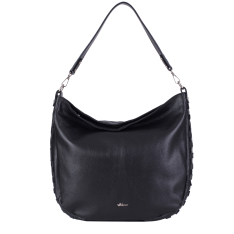 GEANTA ZEVO DAMA NEAGRA SHOPPER PIELE NATURALA DETALIU TINTE GLORIA