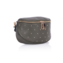 GEANTA DAMA ZEVO VERDE KAKI PIELE NATURALA DETALIU TINTE CUREA COLORATA GRATIELA