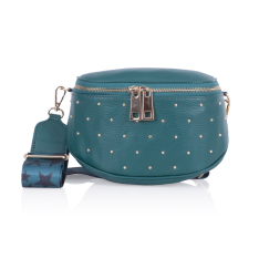 GEANTA DAMA ZEVO VERDE OTTANIO PIELE NATURALA DETALIU TINTE CUREA COLORATA GRATIELA