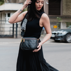 GEANTA DAMA ZEVO NEAGRA PIELE NATURALA PREMIUM DETALIU TINTE CUREA PRINT ALBINA GRATIELA