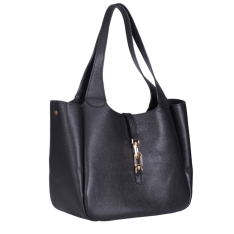  GEANTA ZEVO DAMA NEAGRA PIELE NATURALA TIP SHOPPER ILINCA