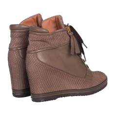 GHETE DAMA MARO PRINT SARPE PIELE NATURALA CU PLATFORMA IVANNA