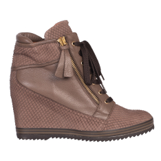 GHETE DAMA MARO PRINT SARPE PIELE NATURALA CU PLATFORMA IVANNA