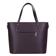 GEANTA ZEVO DAMA OFFICE BORDO PIELE NATURALA RIGIDA IUSTINA