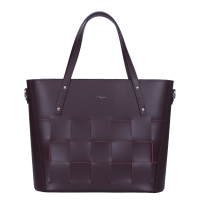 GEANTA ZEVO DAMA OFFICE BORDO PIELE NATURALA RIGIDA IUSTINA