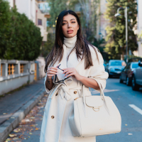 GEANTA ZEVO DAMA NUDE PIELE NATURALA DIMENSIUNE MARE LANA