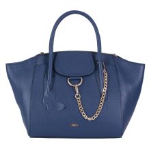 GEANTA ZEVO DAMA BLEUMARIN PIELE NATURALA DIMENSIUNE MARE LANA