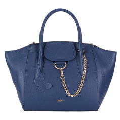 GEANTA ZEVO DAMA BLEUMARIN PIELE NATURALA DIMENSIUNE MARE LANA