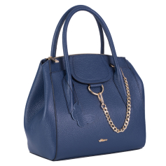 GEANTA ZEVO DAMA BLEUMARIN PIELE NATURALA DIMENSIUNE MARE LANA