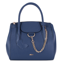 GEANTA ZEVO DAMA BLEUMARIN PIELE NATURALA DIMENSIUNE MARE LANA