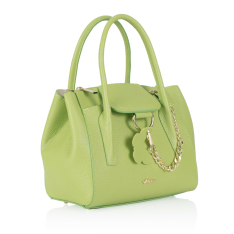 GEANTA ZEVO DAMA VERDE LIME PIELE NATURALA DIMENSIUNE MICA LANA