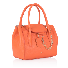 GEANTA ZEVO DAMA ORANJ PIELE NATURALA DIMENSIUNE MICA LANA