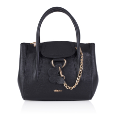 GEANTA ZEVO DAMA NEAGRA PIELE NATURALA DIMENSIUNE MICA LANA