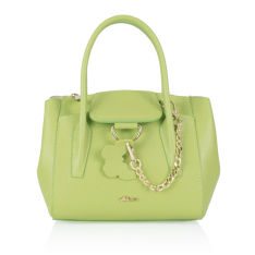 GEANTA ZEVO DAMA VERDE LIME PIELE NATURALA DIMENSIUNE MICA LANA