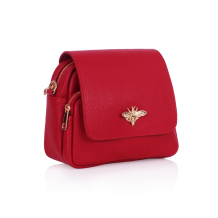 GEANTA ZEVO DAMA ROSIE PIELE NATURALA DETALIU ALBINA LARISA