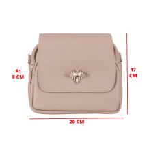 GEANTA ZEVO DAMA CREM PIELE NATURALA DETALIU ALBINA LARISA