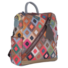 RUCSAC ZEVO DAMA MULTICOLOR PIELE NATURALA LAURIANA